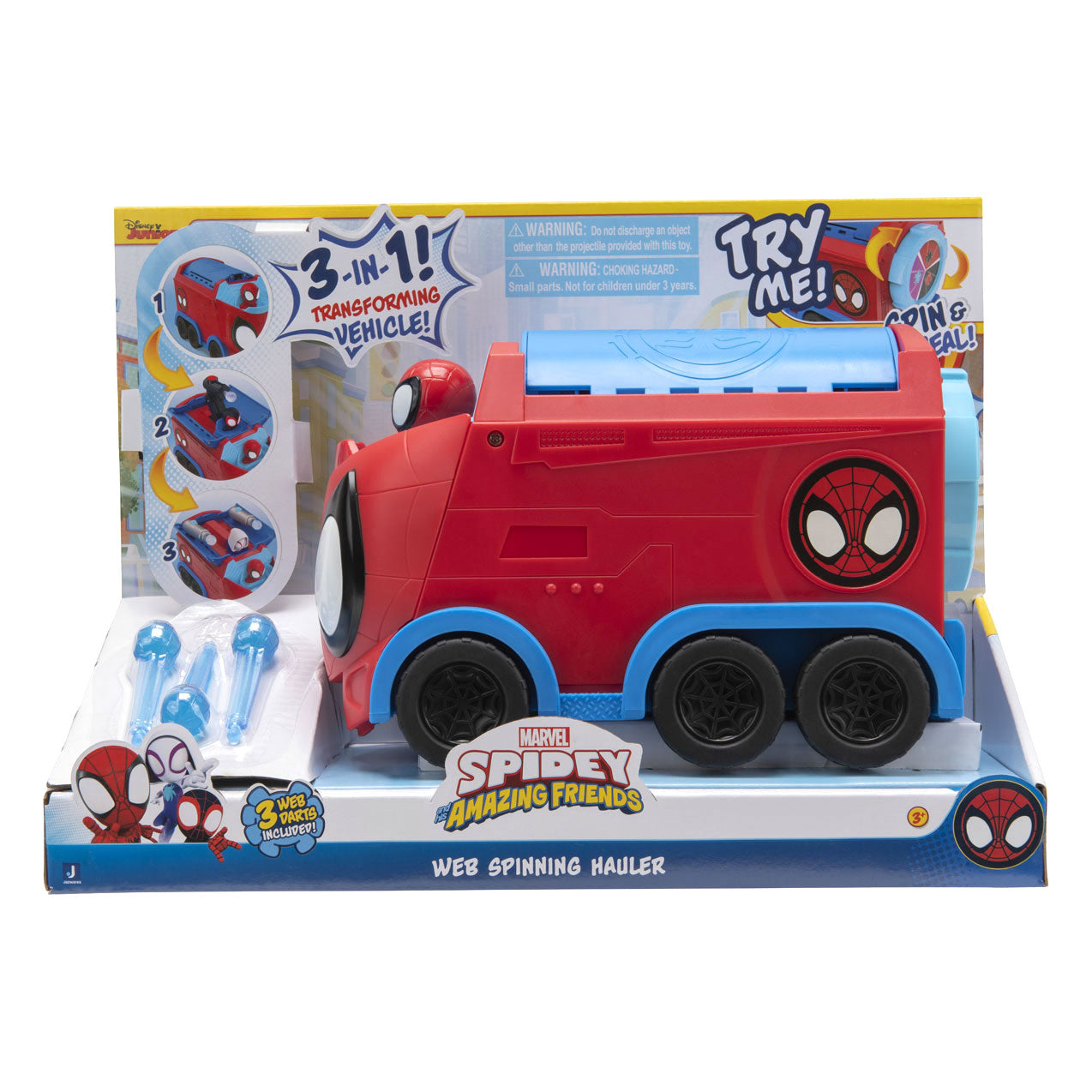Voiture de transport en filature Jazwares Marvel Spidey Web