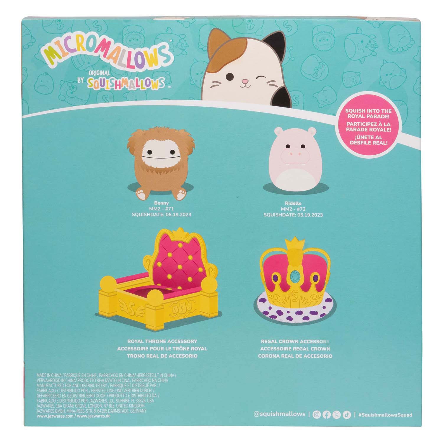 Squishmallows micromallows en peluche câline - char de parade, 4 pcs.