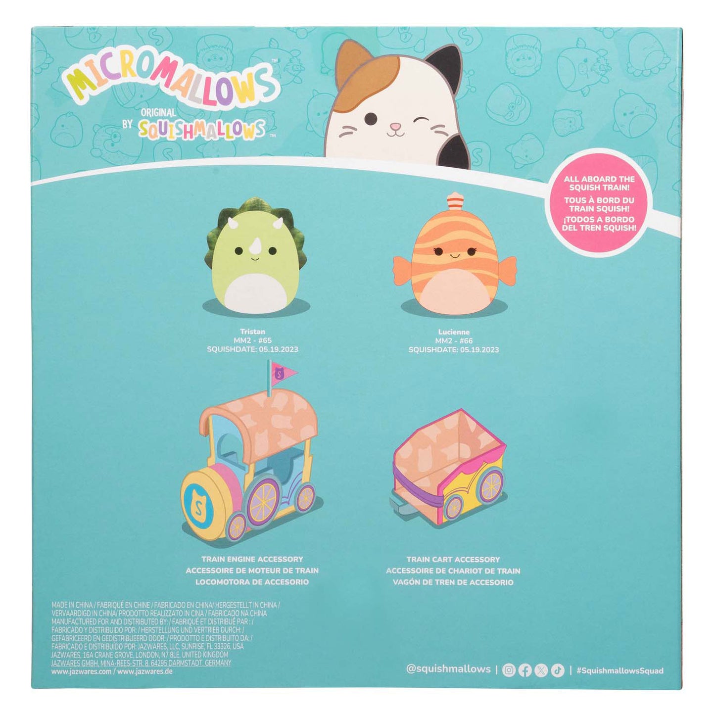 Squishmallows peluche micromallows en peluche - ticket to ride, 4 pcs.