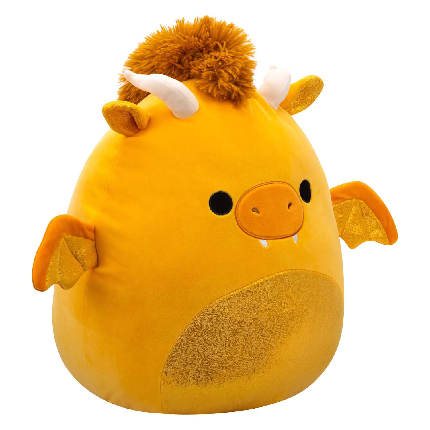 Peluche peluche Squishmallows - monsieur dragon doré, 30cm