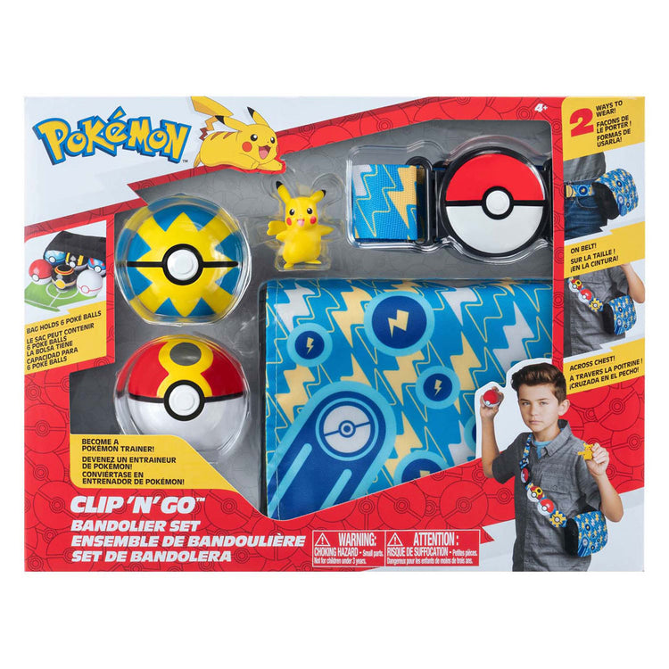 Ensemble cartouchière Pokémon Jazwares, balle rapide, balle à répétition et sac ceinture pikachu