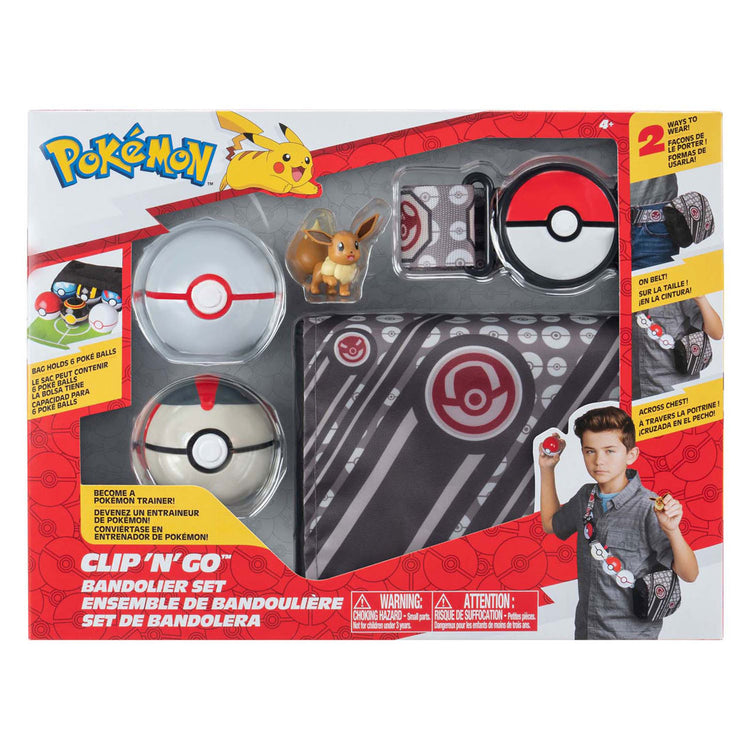 Jazwares Pokemon Bandolier Set Premier Ball Timer Ball avec sangle