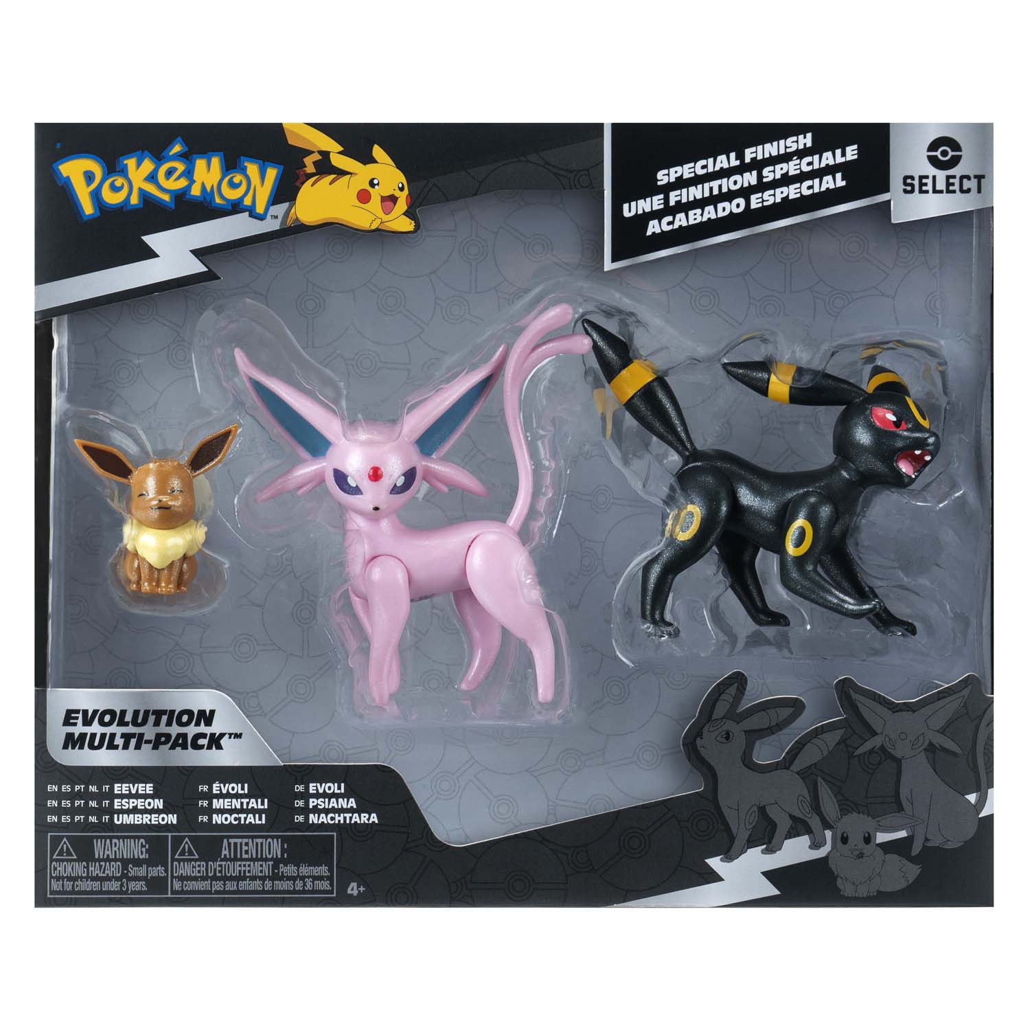 Jazwares Pokémon Evolution Multipacks - Évoli, Umbreon Espeon