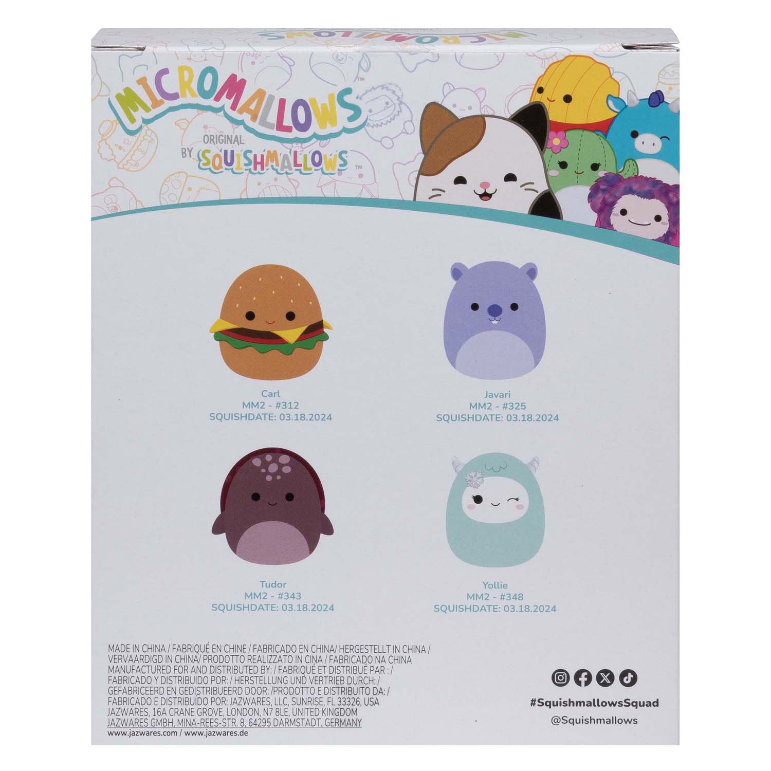 Micromallows en peluche 6,5 cm 4 pièces ensemble 2