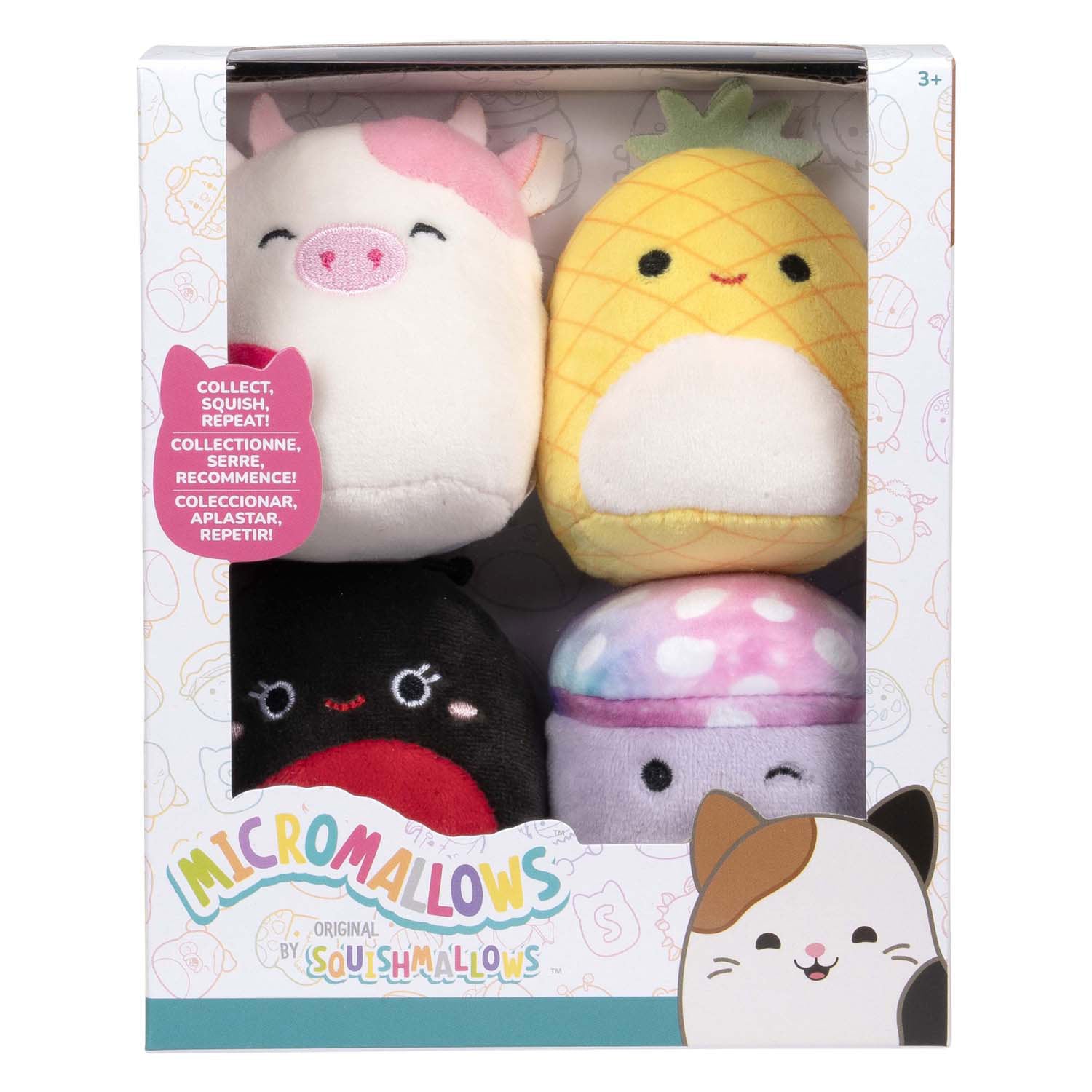 Micromallows en peluche 6,5 cm 4 pièces Set 3