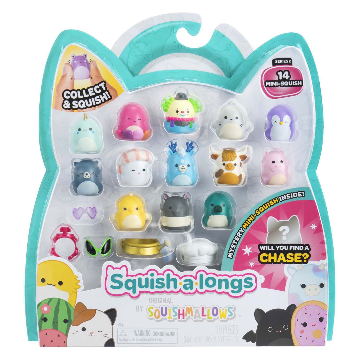 Squishmallows - figurines de jeu squish-a-longs, 14 pcs.
