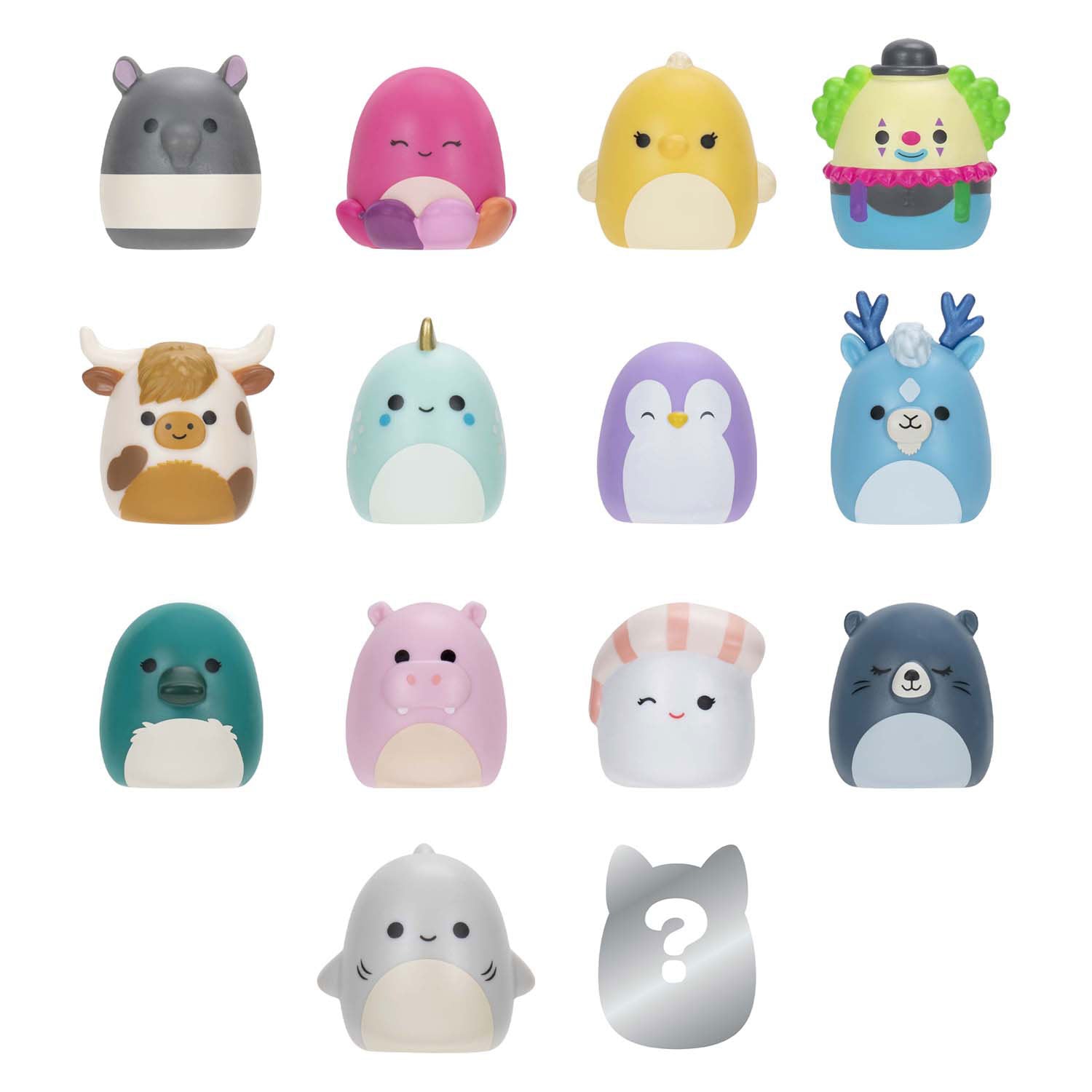 Squishmallows - figurines de jeu squish-a-longs, 14 pcs.