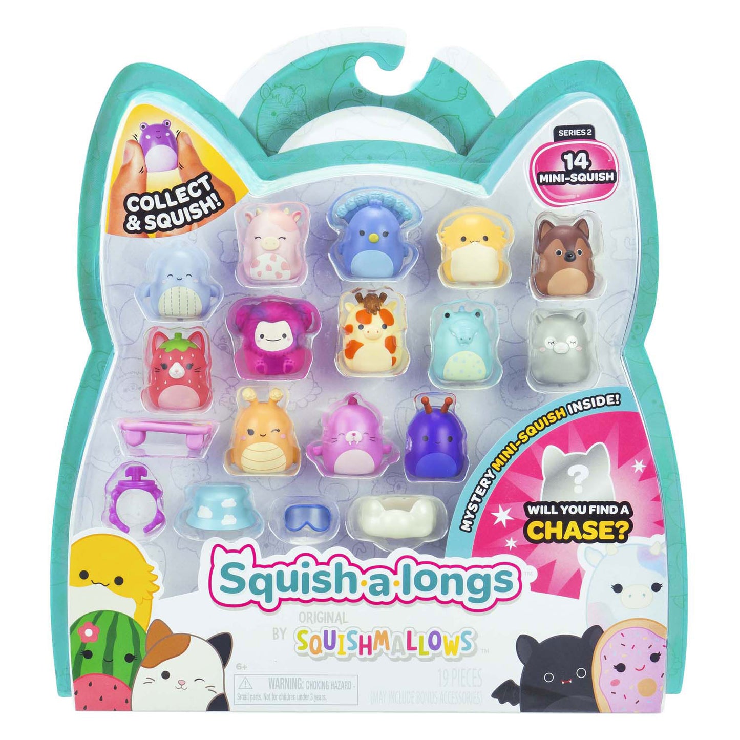 Squishmallows - figurines de jeu squish-a-longs 2, 14 pcs.