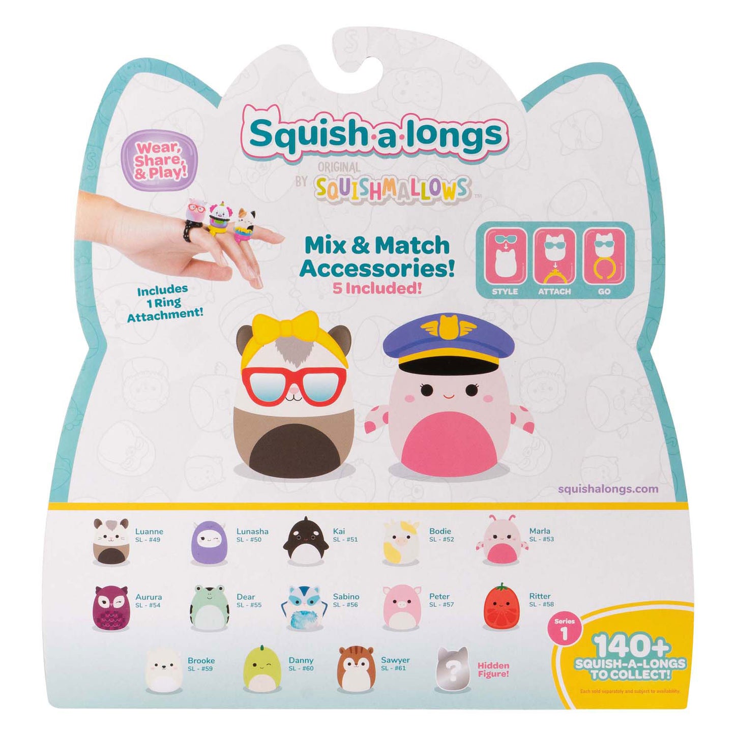 Squishmallows - figurines de jeu squish-a-longs - style 2, 14 pcs.