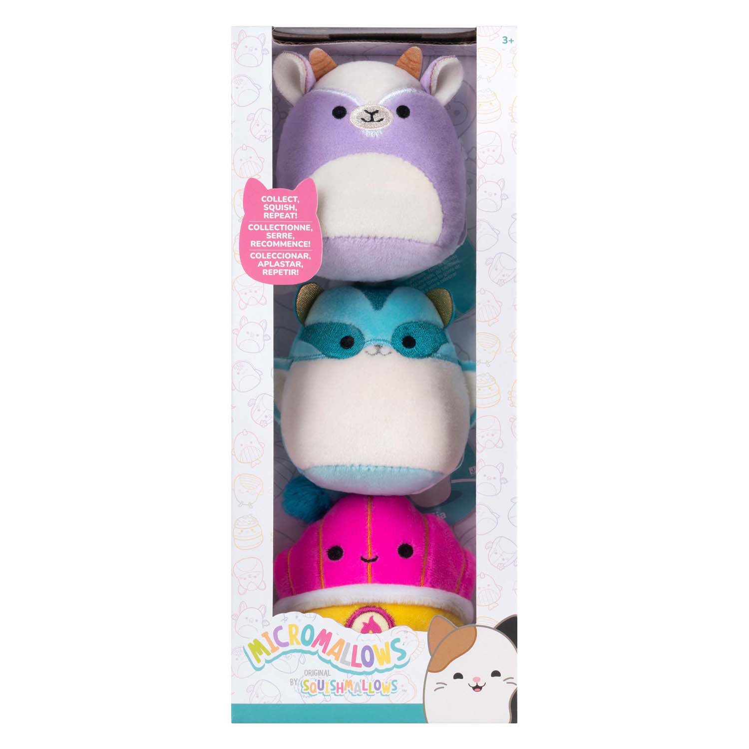 Micromallows en peluche 6,5 cm 3 pack Tia, Mariska Louden