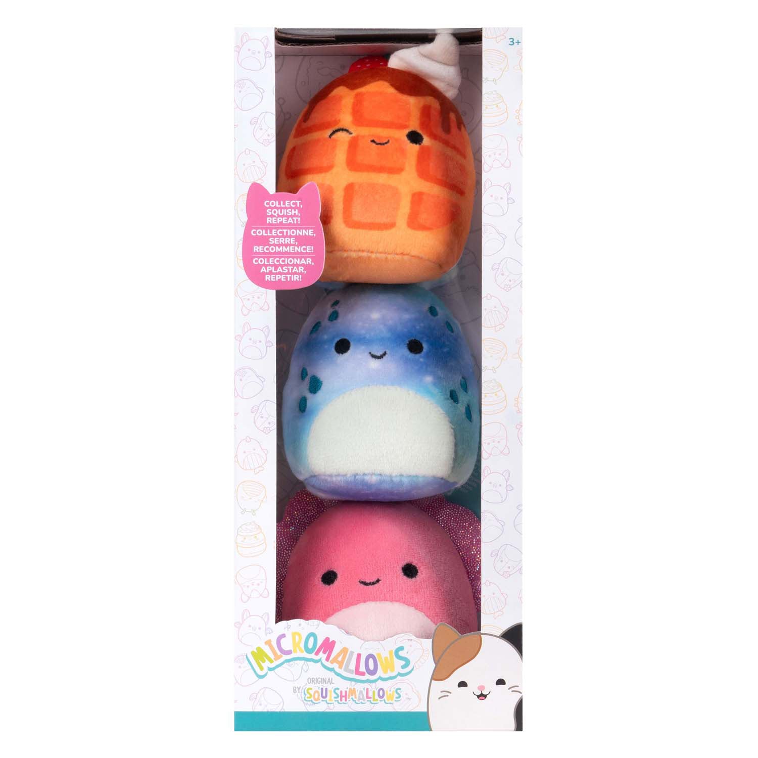 Micromallows en peluche 6,5 cm 3 pack Auggie, tisserand zinx
