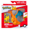 Ensemble de figurines Jazwares Pokémon Battle Feature - Glurak et Pikachu - 2 pcs.