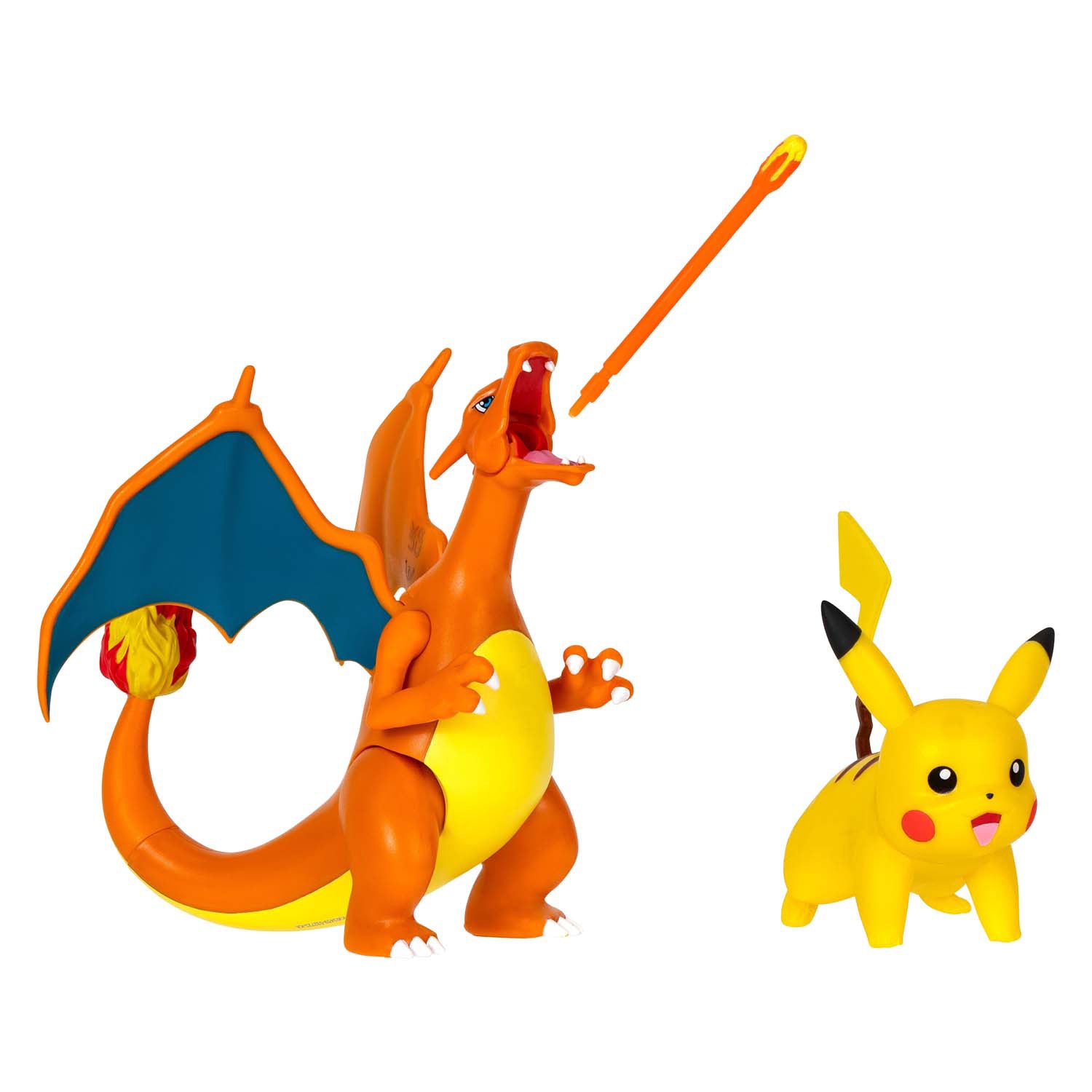 Ensemble de figurines Jazwares Pokémon Battle Feature - Glurak et Pikachu - 2 pcs.