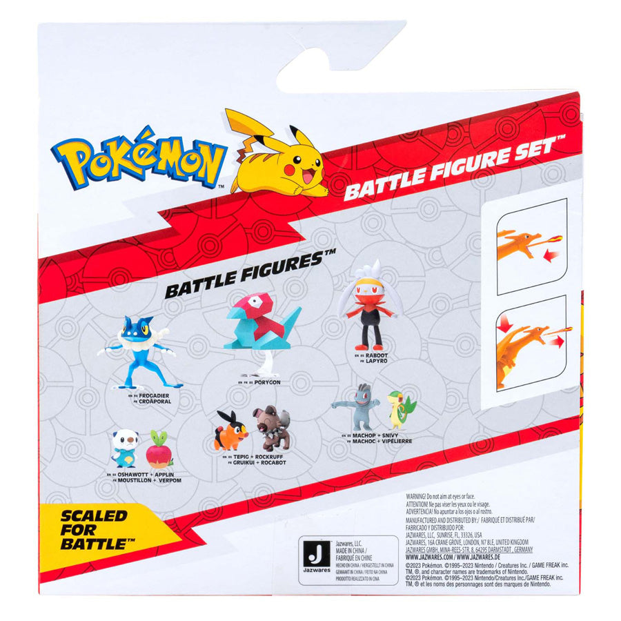 Ensemble de figurines Jazwares Pokémon Battle Feature - Glurak et Pikachu - 2 pcs.