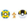 Jazwares Pokémon Clip 'n' Go avec sangle de jeu Chimchar Quick Ball