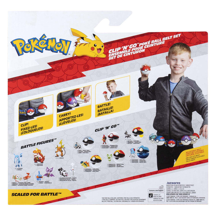 Jazwares Pokémon Clip 'n' Go avec sangle de jeu Chimchar Quick Ball