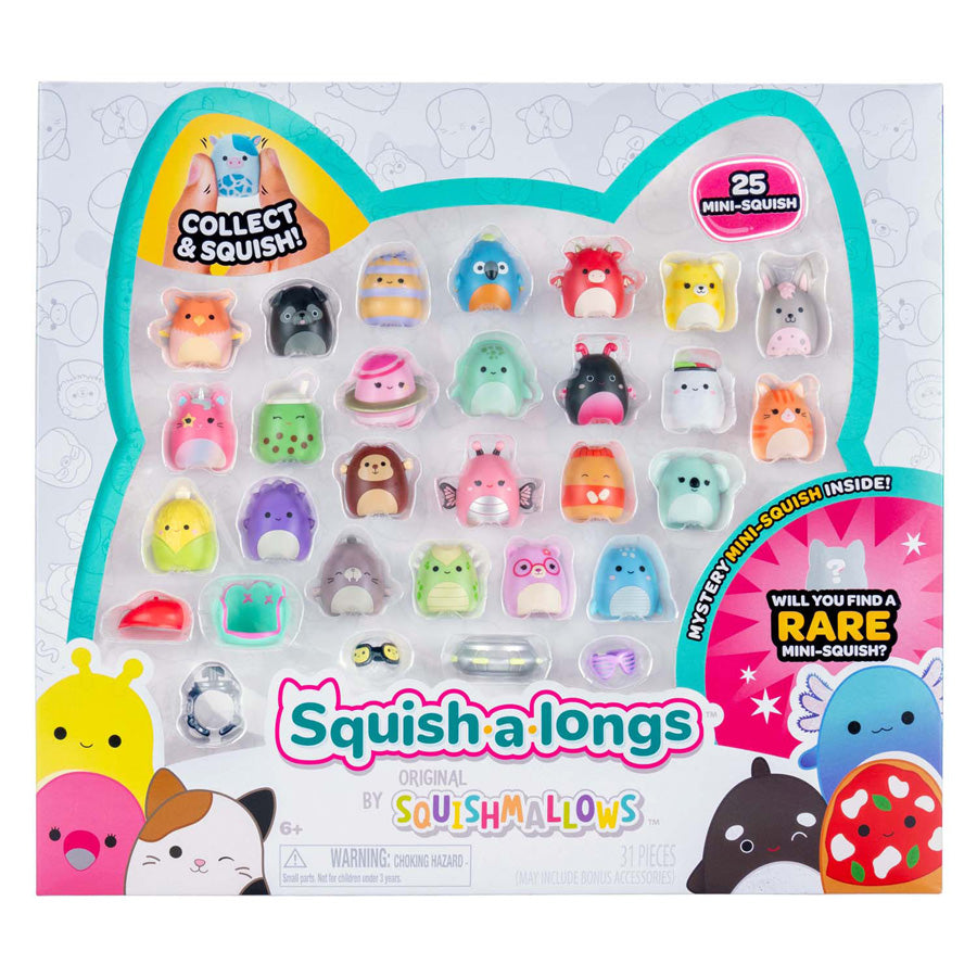Squishmallows Jazwares - figurines de jeu squish-a-longs style 1 - 25 pcs.
