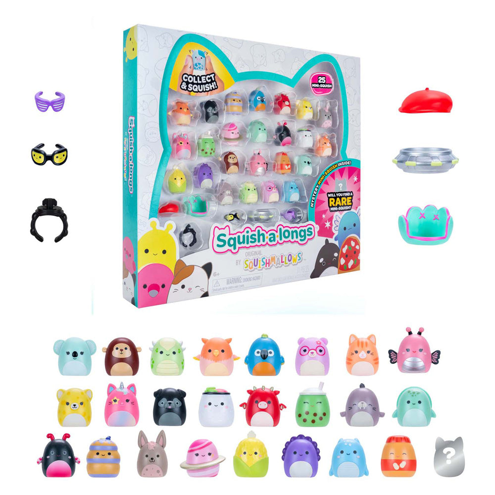 Squishmallows Jazwares - figurines de jeu squish-a-longs style 1 - 25 pcs.