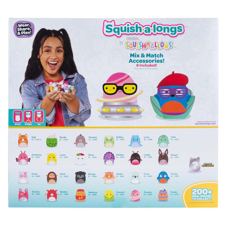 Squishmallows Jazwares - figurines de jeu squish-a-longs style 1 - 25 pcs.