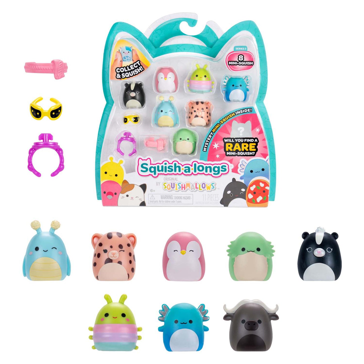 Squishmallows Jazwares - figurines squish-a-longs style 1 - 8 pcs.