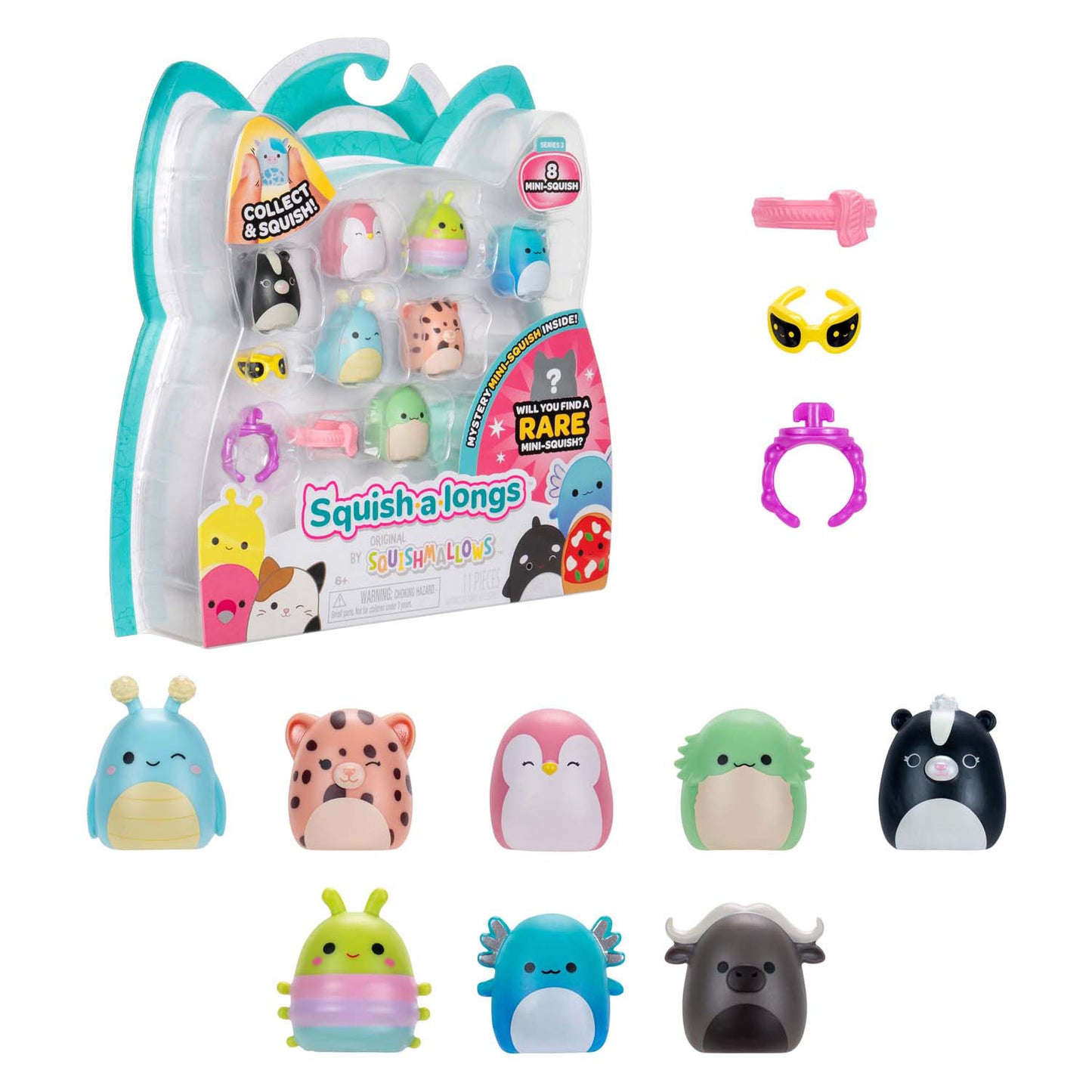 Squishmallows Jazwares - figurines squish-a-longs style 1 - 8 pcs.