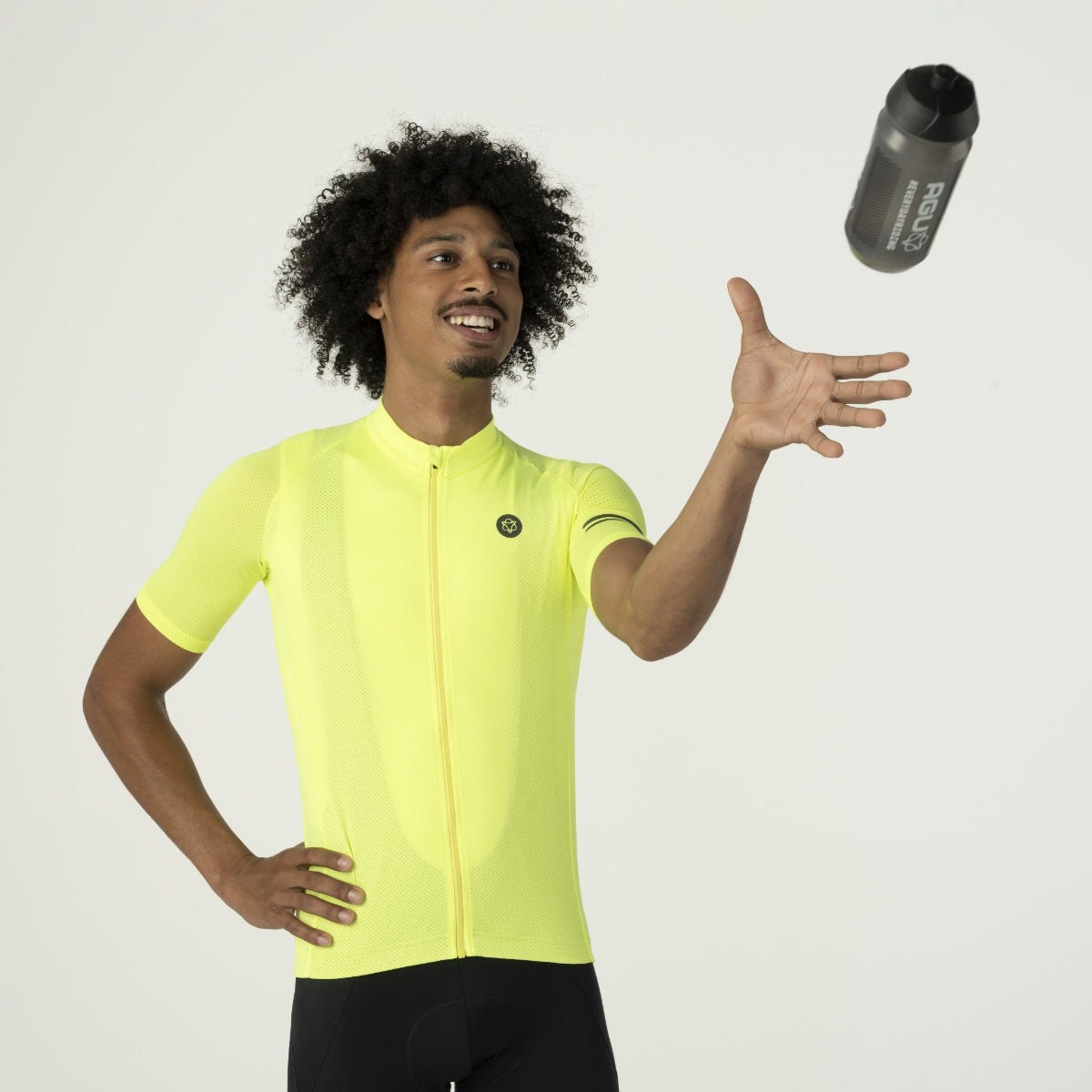 Core maillot de cyclisme essentiel hommes hivis jaune fluo