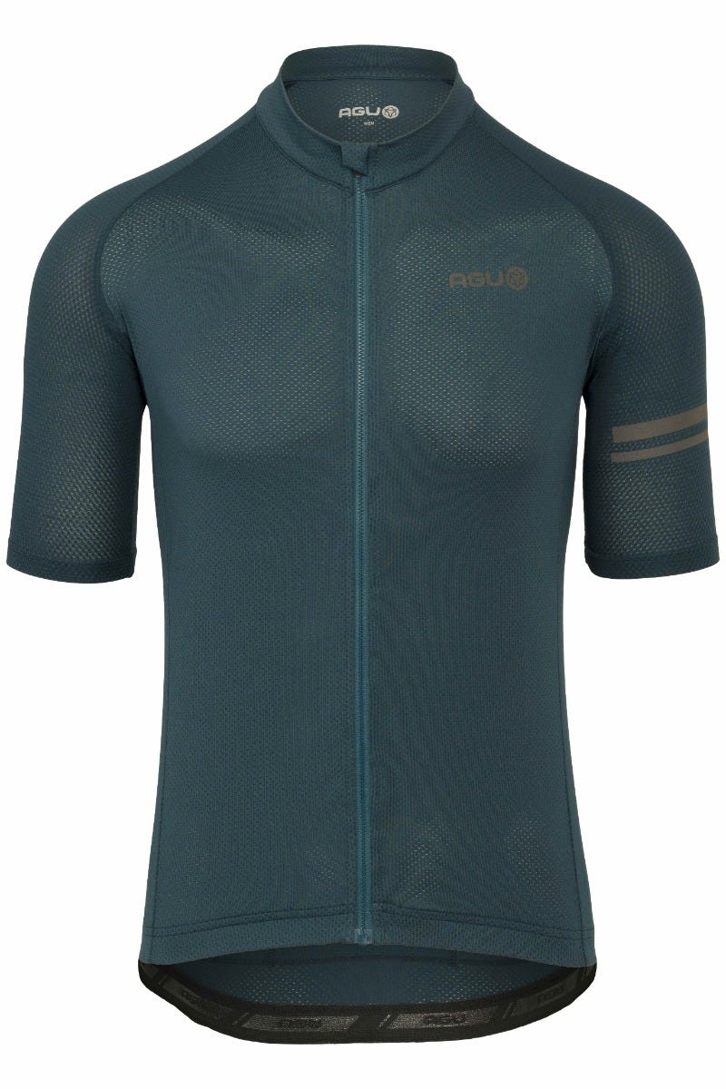Core maillot de cyclisme essentiel hommes vert d'eau profonde