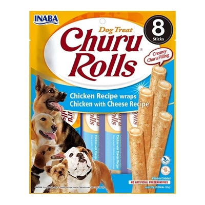 Inaba Dog Churu Rolls Poulet Recette Wraps avec du fromage
