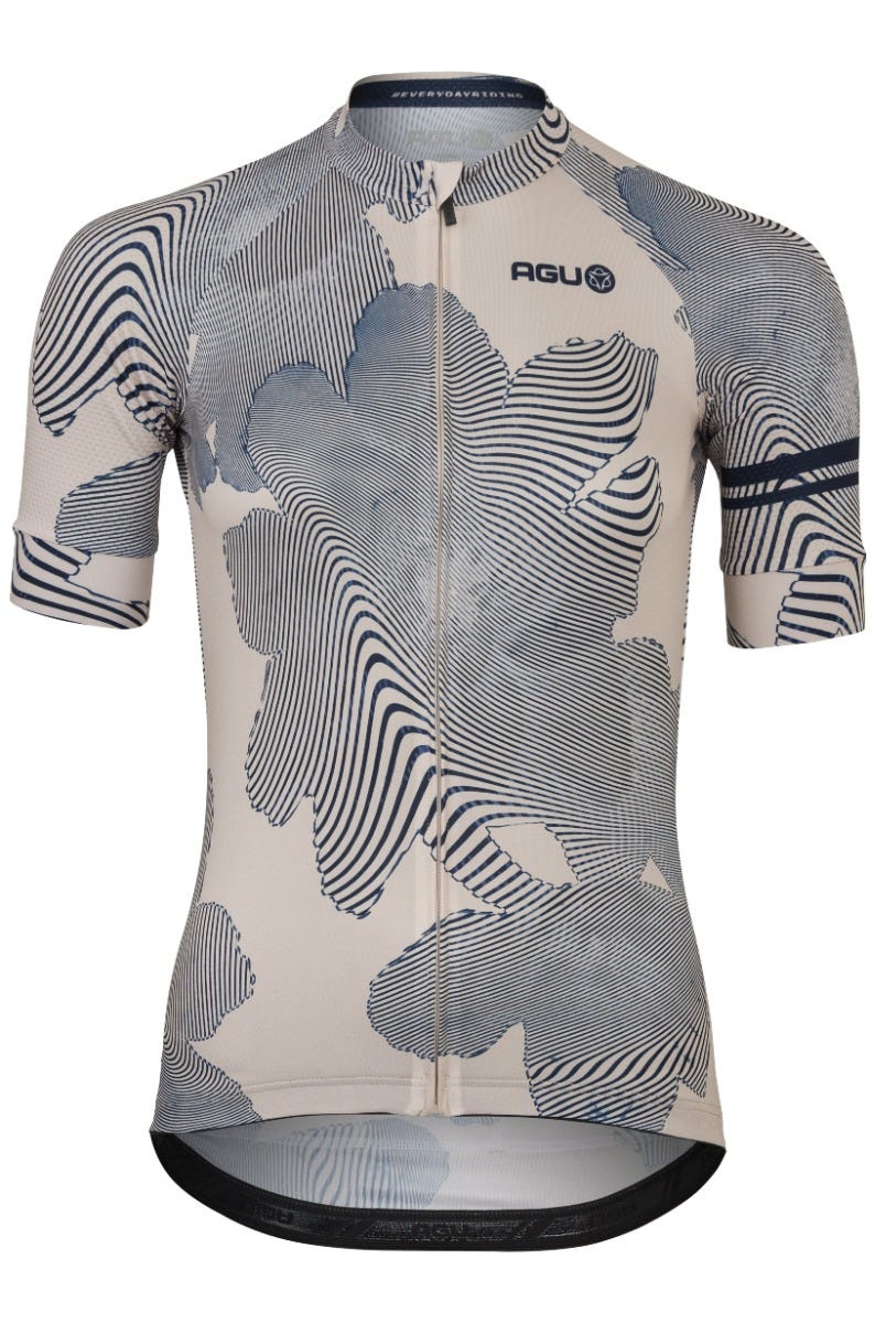 Chemise cycliste à fleurs rayées indispensable pour femme