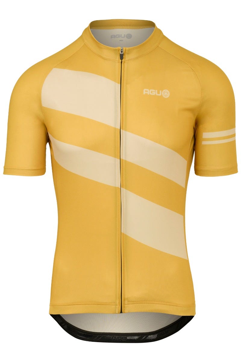 Chemise cycliste rayures diagonales essential homme amber haze