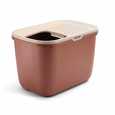 Savic Kattenbak Hop en terre cuite rose champagne