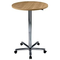 Bach table haute Hammerer 70 75 x 72-114 cm pied de table en hêtre chromé