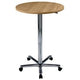 Bach table haute Hammerer 70 75 x 72-114 cm pied de table en hêtre chromé