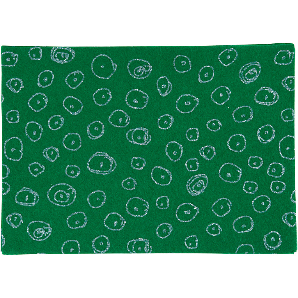 Feutre de loisir Creativ company, a4, feuille 210x297 mm, épaisseur 1,5-2 mm, vert, 10 feuilles 1 boîte
