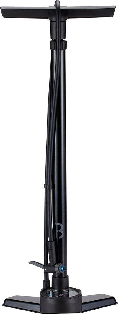 Bbb cycling pompe à vélo airsmart avec manomètre - pompe à pied valves presta, schräder et dunlop - 120 psi - noir - bfp-42
