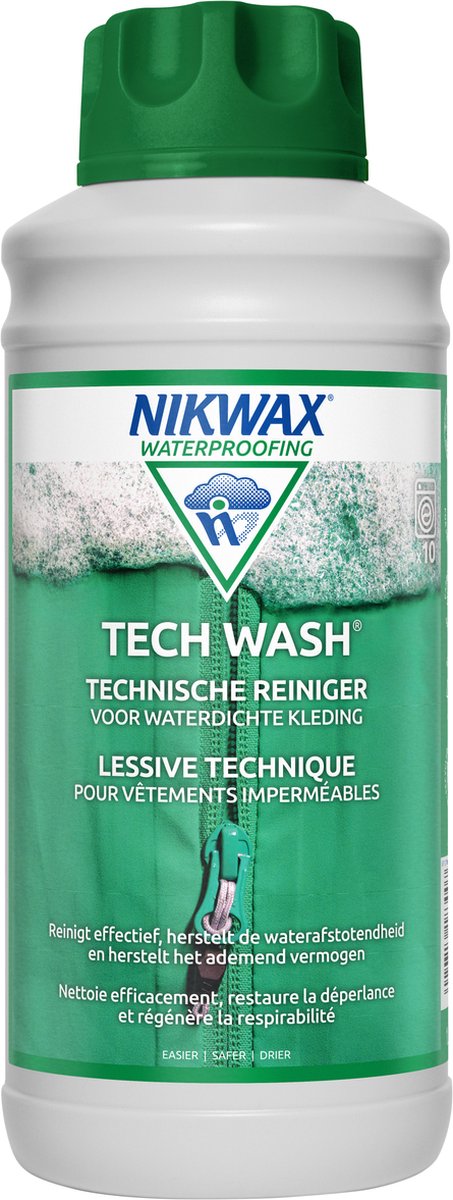 Nikwax tech wash - détergent pour matériaux hydrofuges - 1 litre