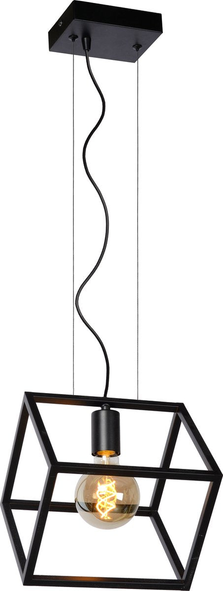 Lucide fabian - lampe suspendue - 1xe27 - noir