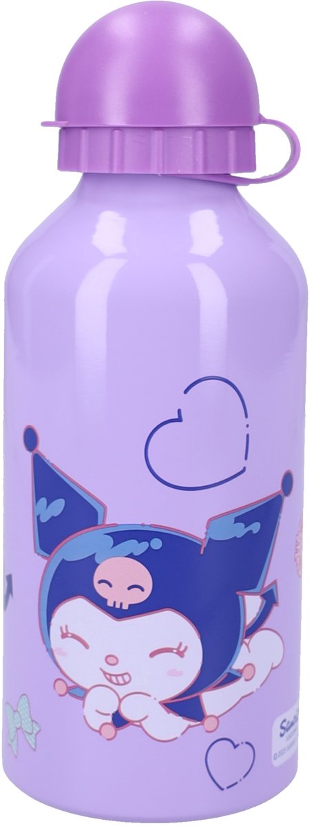 Hello Kitty et ses amis Kuromi vraiment rafraîchissant - tasse d'école et gourde - 500 ml - aluminium - violet