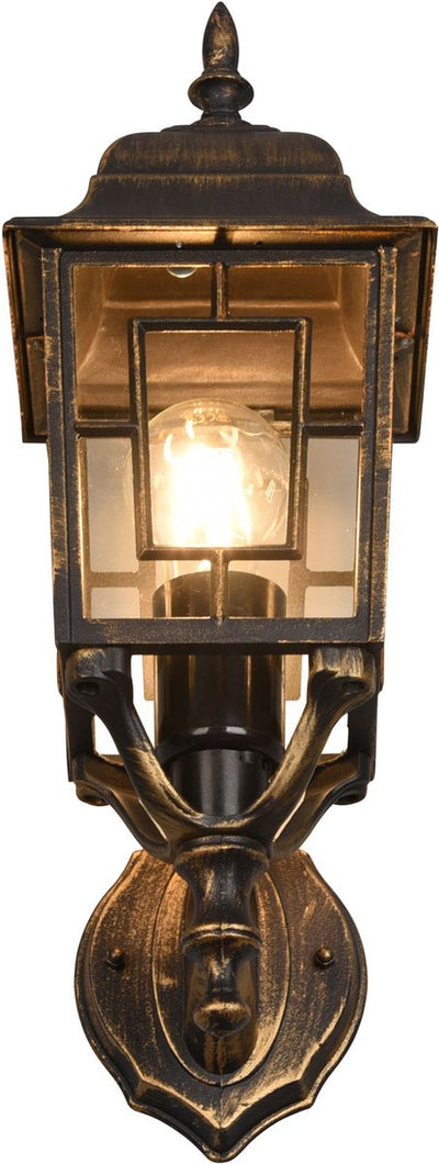Trio volturno - applique - rouille antique - excl. 1x e27 4w - éclairage extérieur - ip23