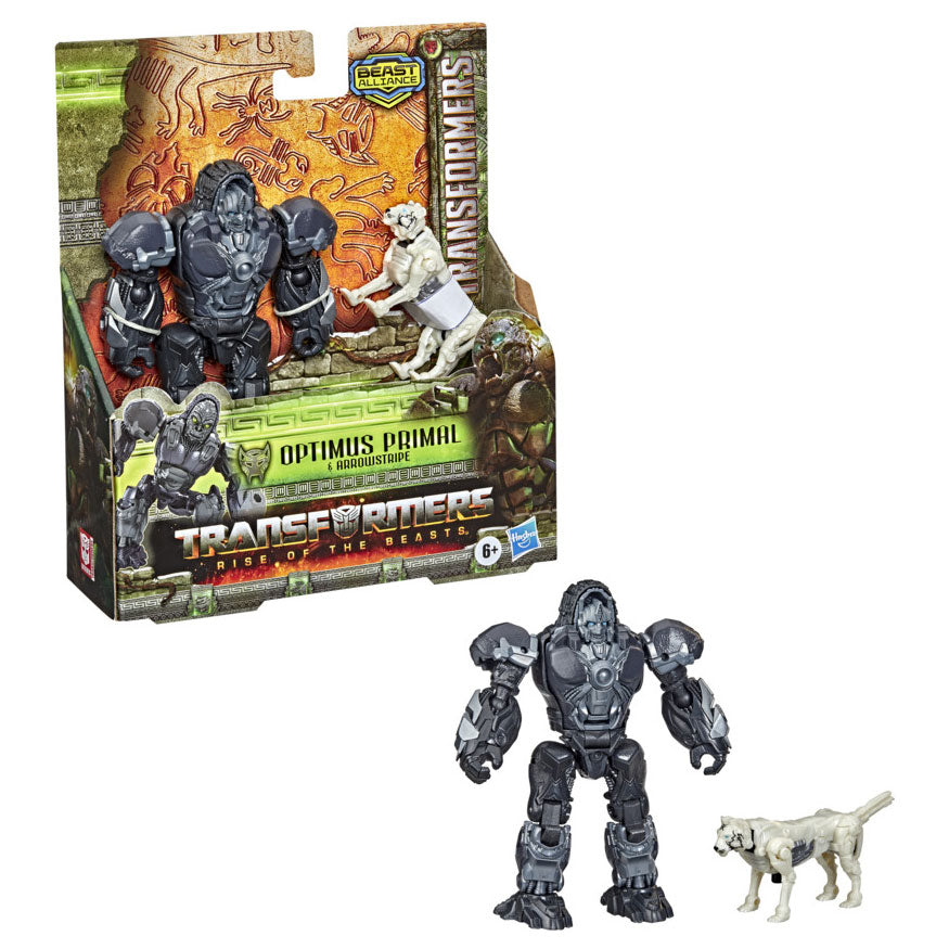 Hasbro Transformers Rise of the Beasts Armezizer Action Figures Optimus Primal Arrowstripe