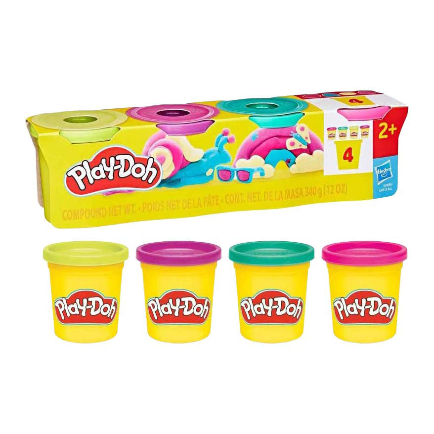 Play-doh animé - 4 pots en terre cuite