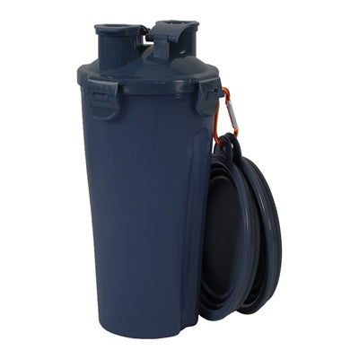 ZOLUX BVK 2IN1 Bouteille de rééisset avec bol de nourriture et bac à boisson bleu