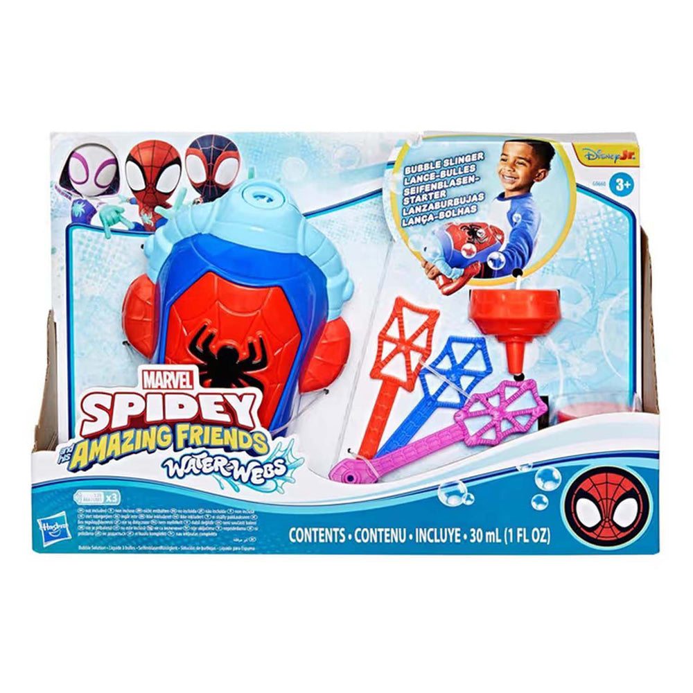 Machine à bulles à toiles d'eau Hasbro Spidey - avec souffleur à bulles