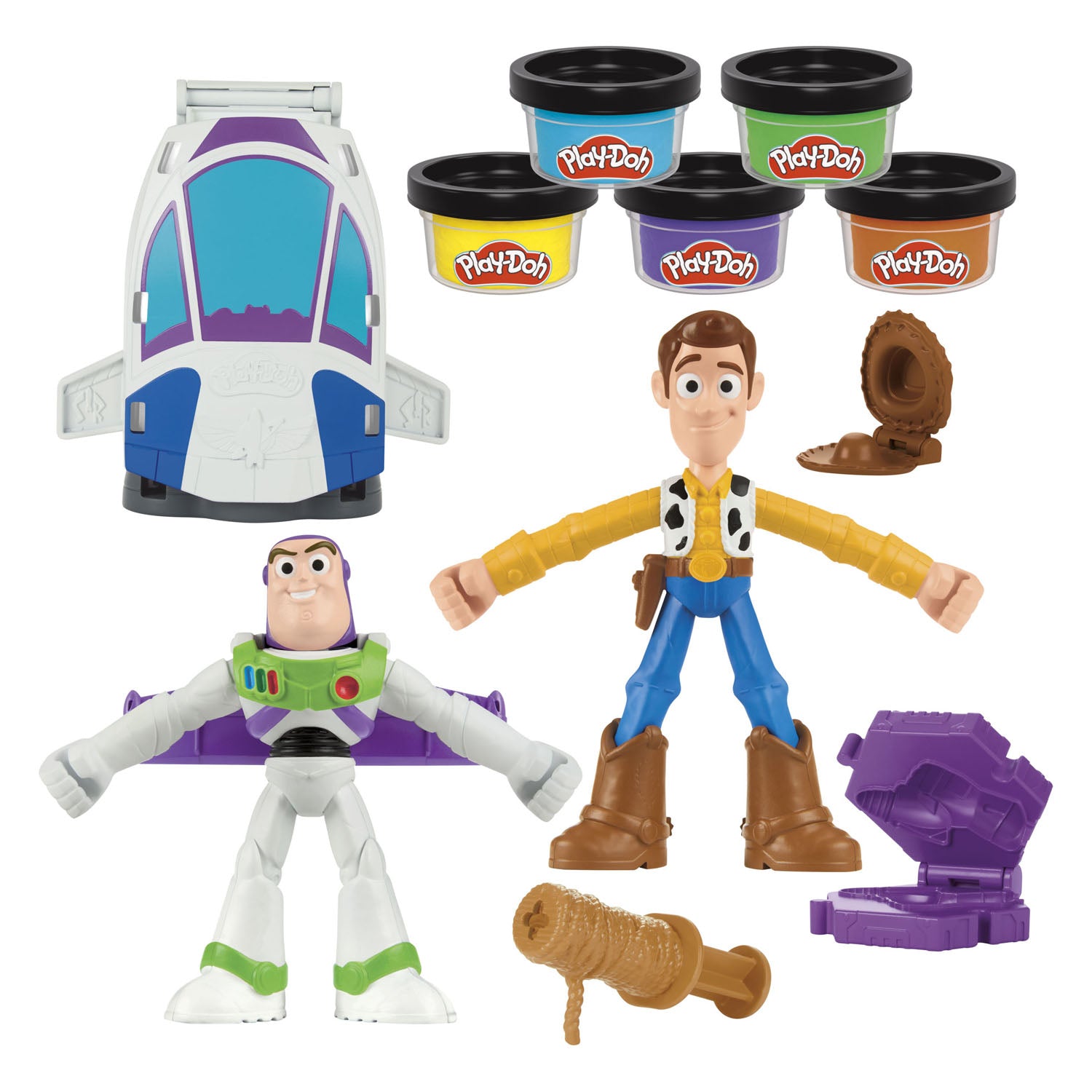 Play-doh toy story 5 ensemble d'argile - 5 pots en argile