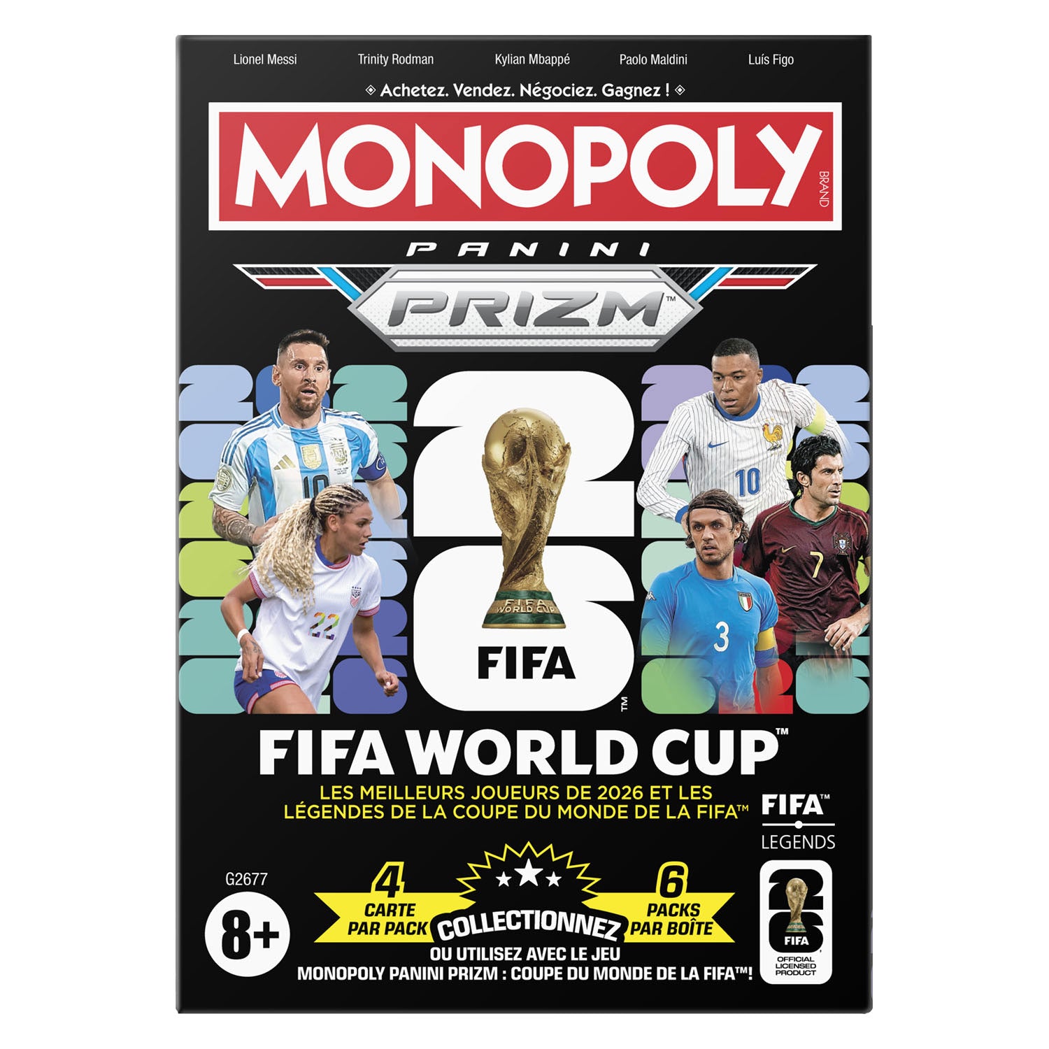 Hasbro monopoly panini prizm : coffret booster coupe du monde de la fifa