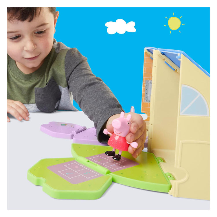Hasbro Peppa Pig Playset poupée ouverte salle de jeux école classe fantaisie.