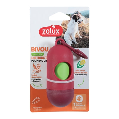 ZOLUX BVK Poepzakhouder + 15 sacs de merde rouge