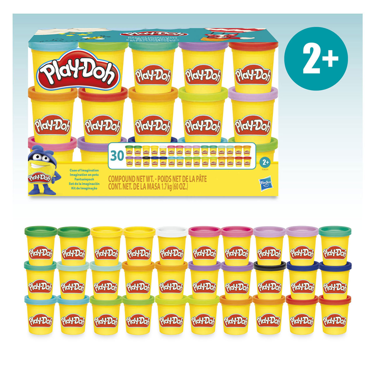 Coffret fantaisie Play-doh - 30 pots en argile