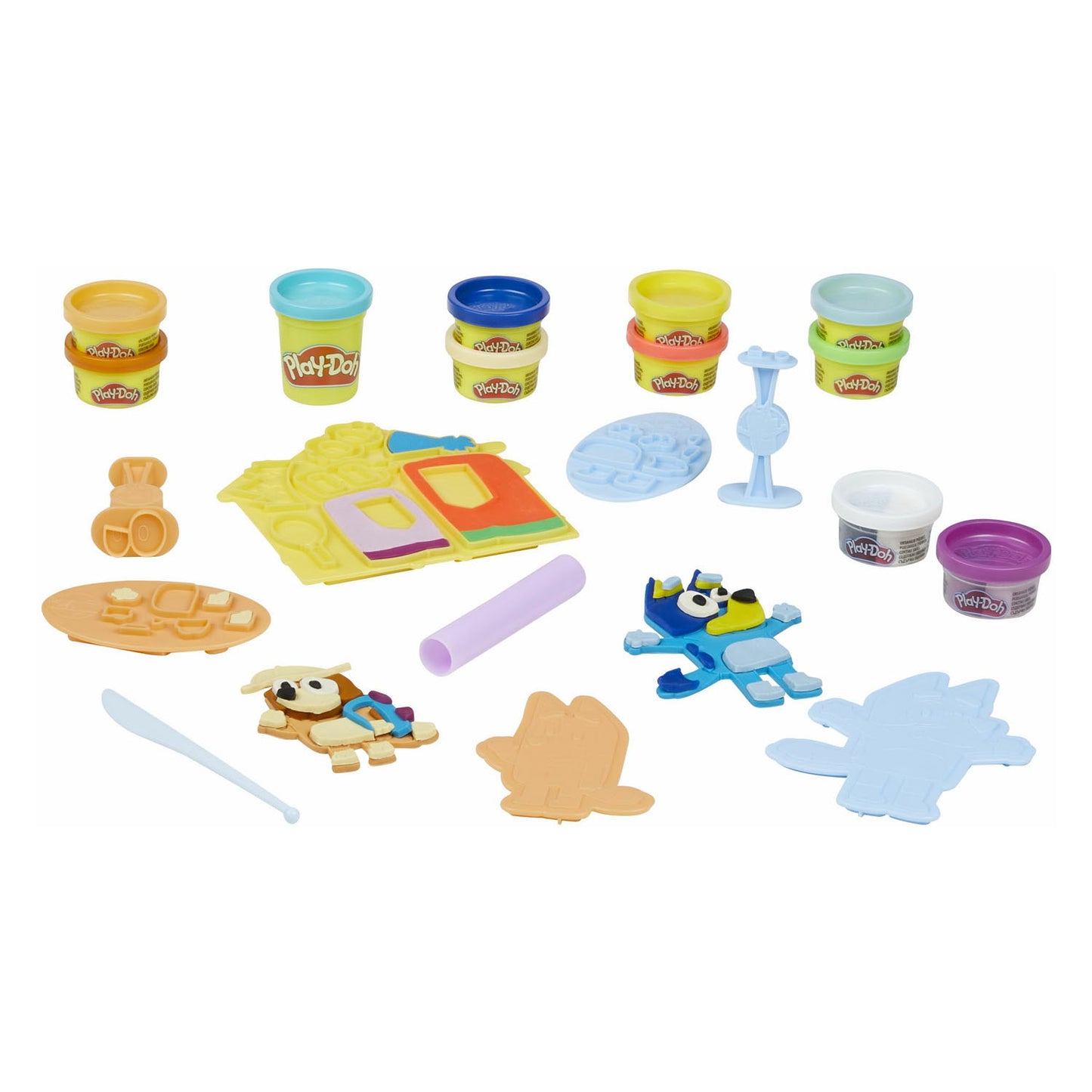 Play-doh bluey ensemble d'habillage - 11 pots en argile