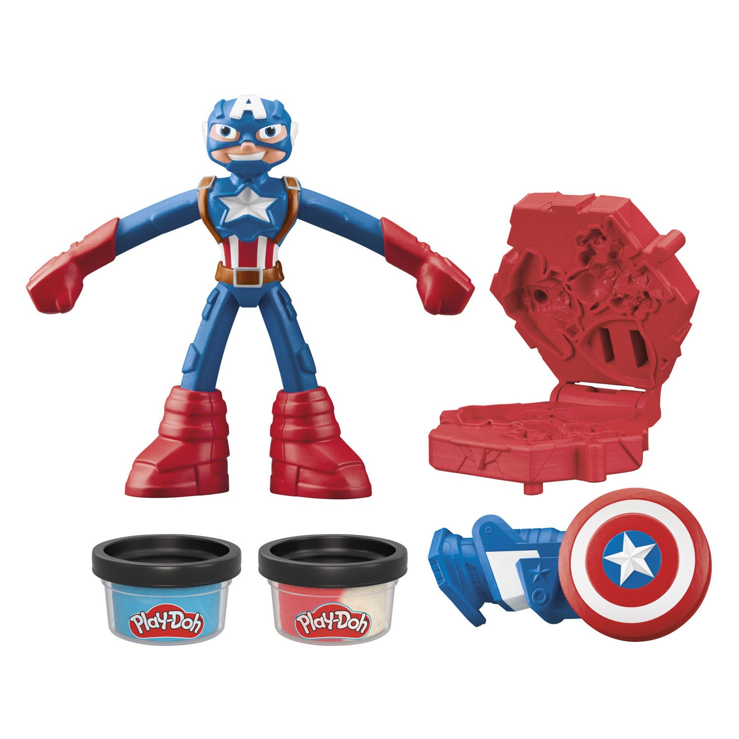 Play-doh marvel Captain America timbre bouclier - pâte à modeler